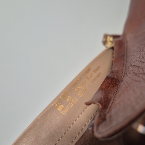 Sam Edelman Thatcher Brown Leather Square Toe Ankle Boot 9M - Picture 9 of 13